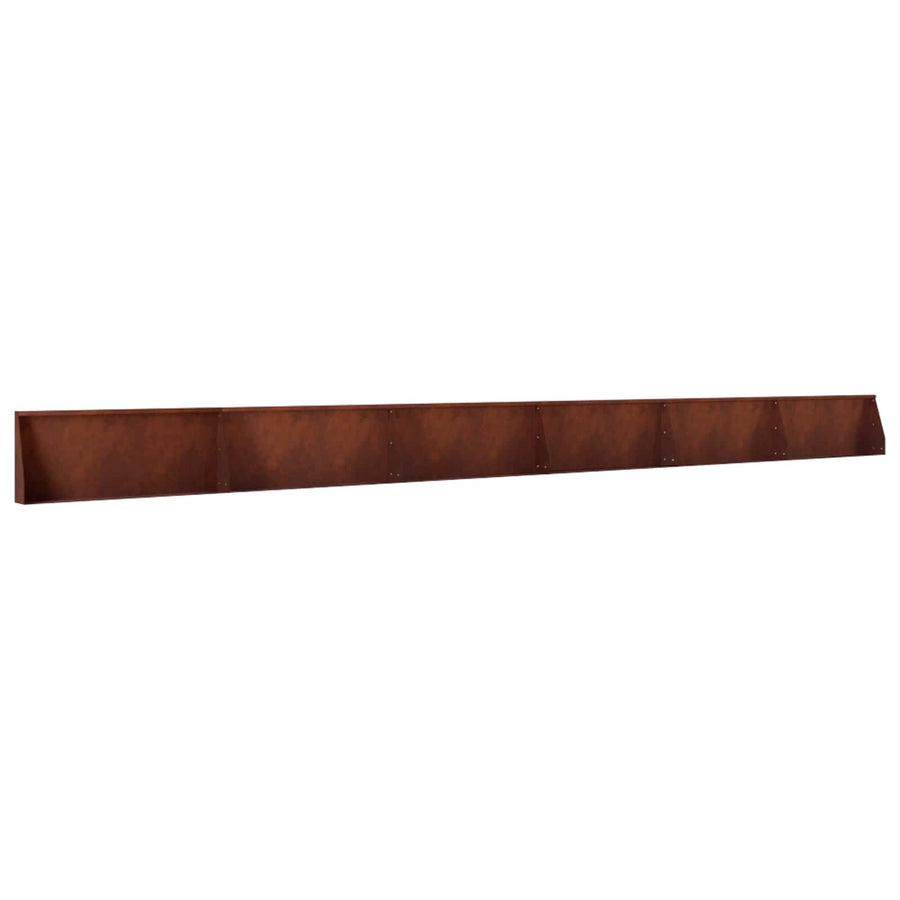 Keerwand 6 st 100 x 12 x 30 cm weervast staal Roestkleurig