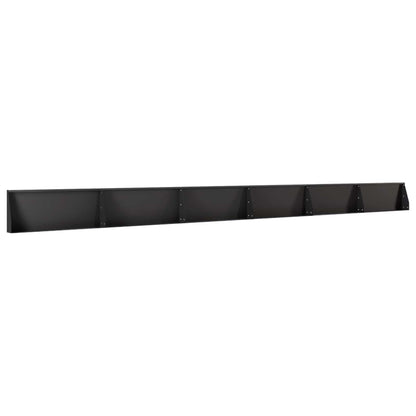 Keerwand 6 st 100 x 12 x 40 cm Staal Zwart