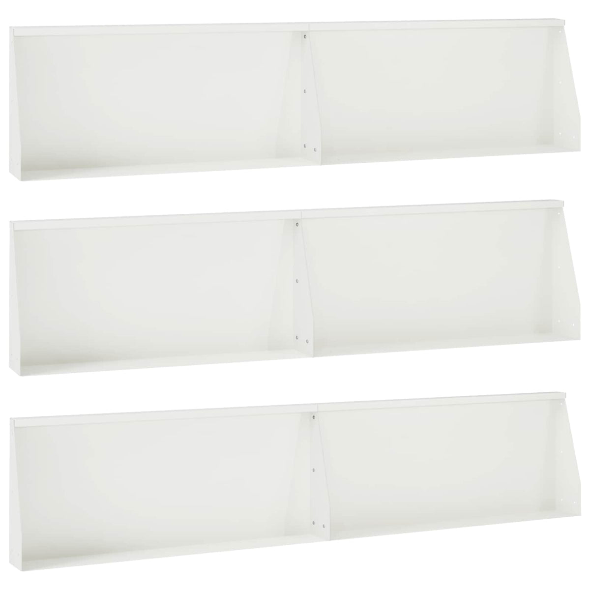 Keerwand 6 st 100 x 12 x 40 cm Staal Wit