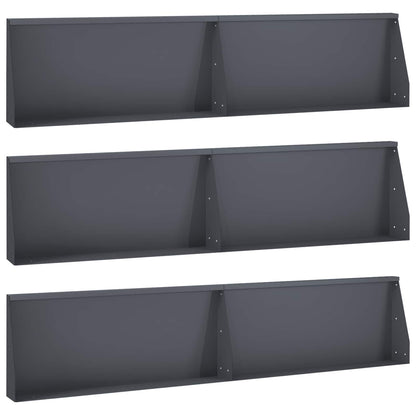 Keerwand 6 st 100 x 12 x 40 cm Staal Antraciet