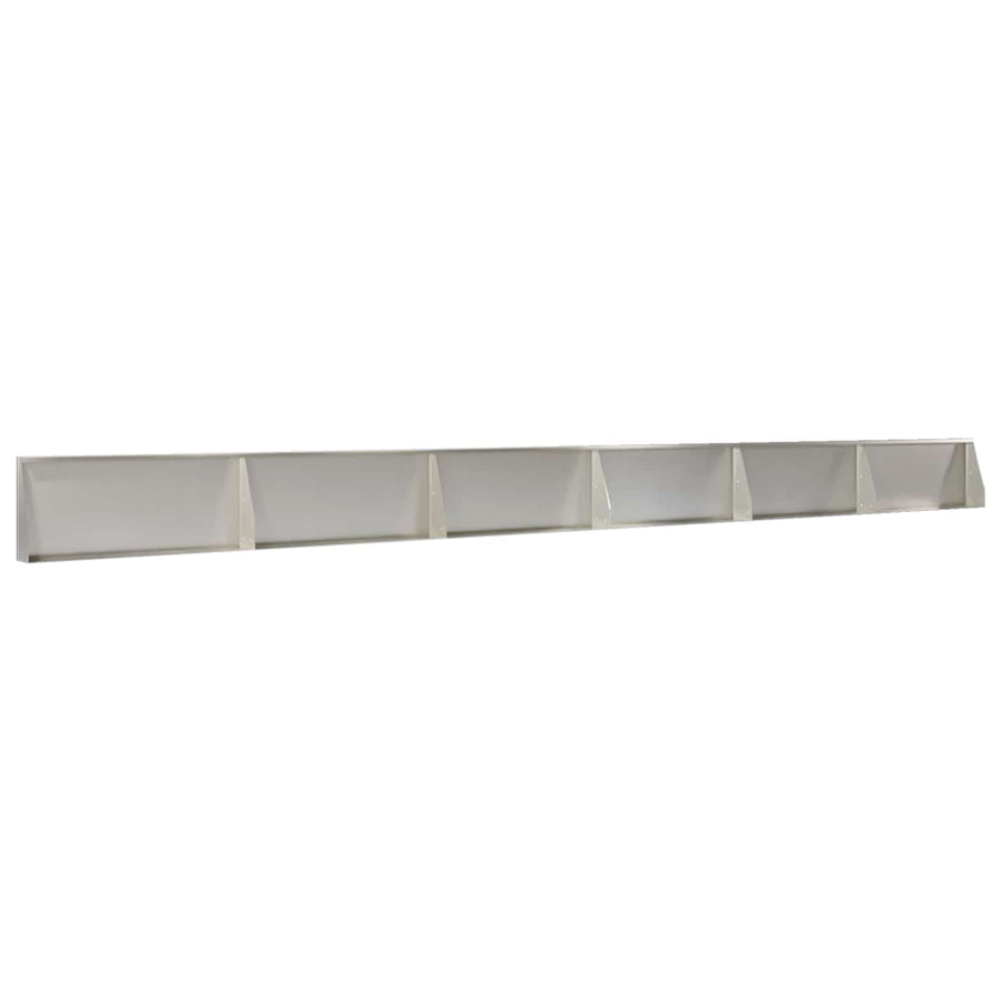 Keerwand 6 st 100 x 12 x 40 cm Roestvrij staal zilver