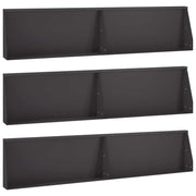 Keerwand 6 st 100x12x50 cm staal zwart