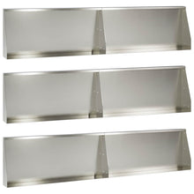 Keerwand 6 st 100 x 12 x 50 cm Roestvrij staal zilver
