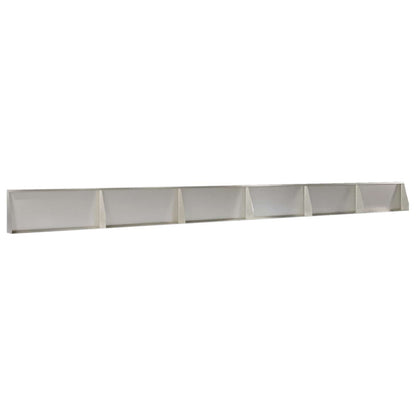 Keerwand 6 st 100 x 12 x 50 cm Roestvrij staal zilver