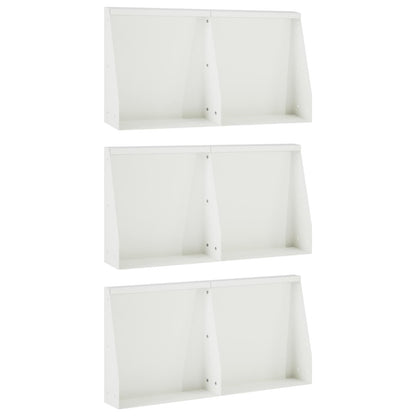 Keerwand 6 st 40 x 12 x 30 cm Staal Wit