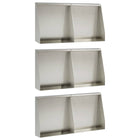Keerwand 40x12x30 cm roestvrij staal zilver