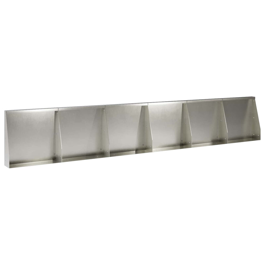 Keerwand 6 st 40 x 12 x 30 cm Roestvrij staal zilver