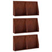 Keerwand staal 40x12x30 cm 6 stuks roestkleurig