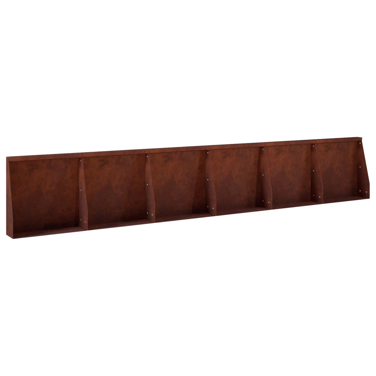 Keerwand 6 st 40 x 12 x 30 cm weervast staal Roestkleurig