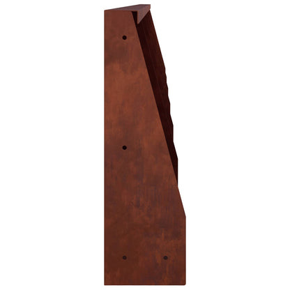 Keerwand 6 st 40 x 12 x 30 cm weervast staal Roestkleurig