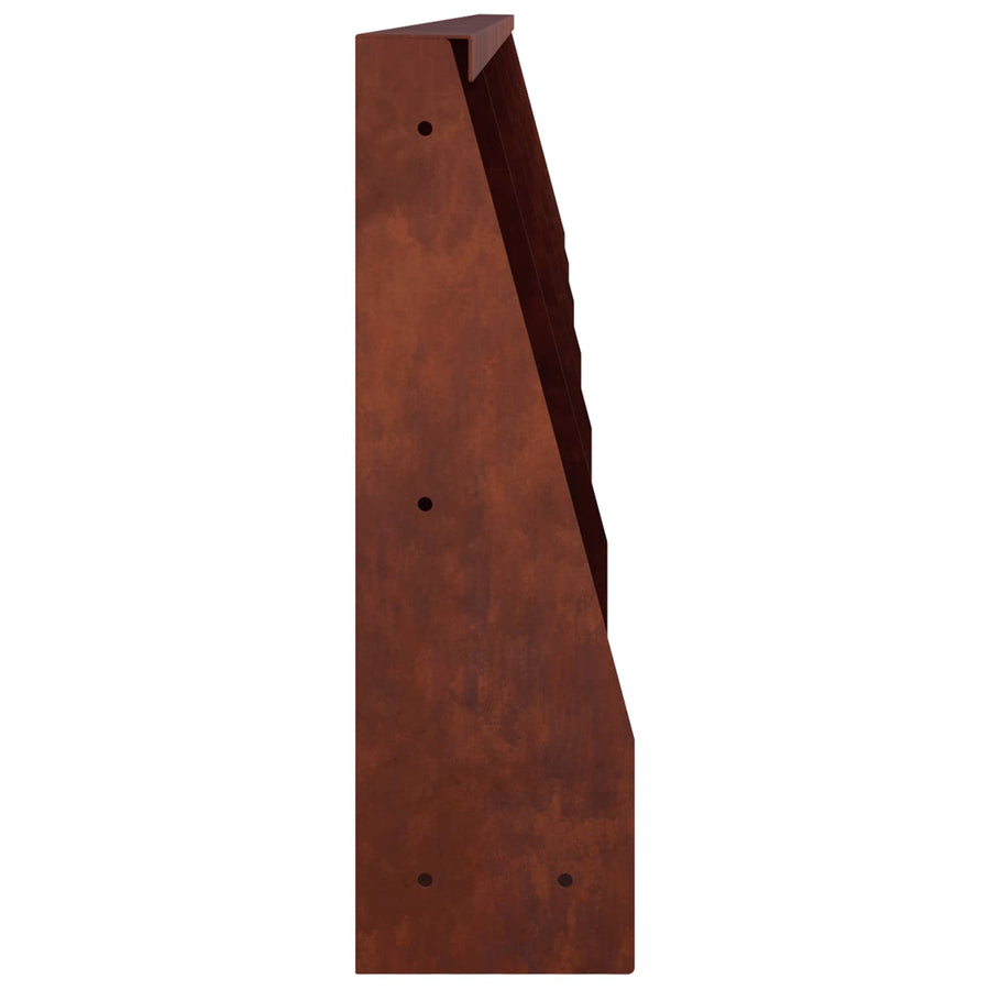Keerwand 6 st 40 x 12 x 30 cm weervast staal Roestkleurig