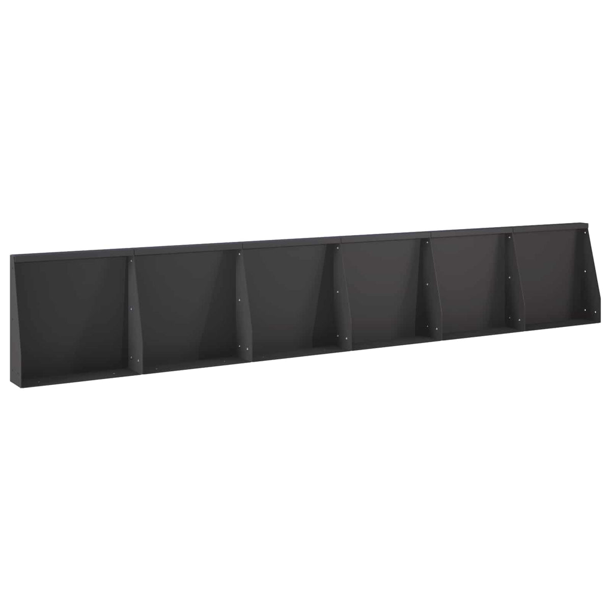 Keerwand 6 st 40 x 12 x 40 cm Staal Zwart