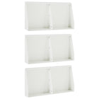 Keerwand 6 st 40x12x40 cm staal wit