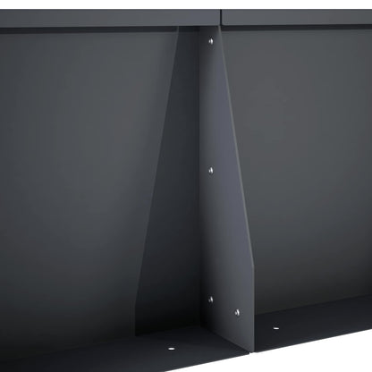 Keerwand 6 st 40 x 12 x 40 cm Staal Antraciet