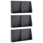 Keerwanden staal 6 st 40x12x40 cm antraciet