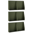 Keerwand 40x40 cm staal olijfgroen 6 stuks