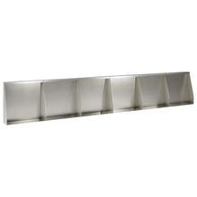 Keerwand 6 st 40 x 12 x 40 cm Roestvrij staal zilver