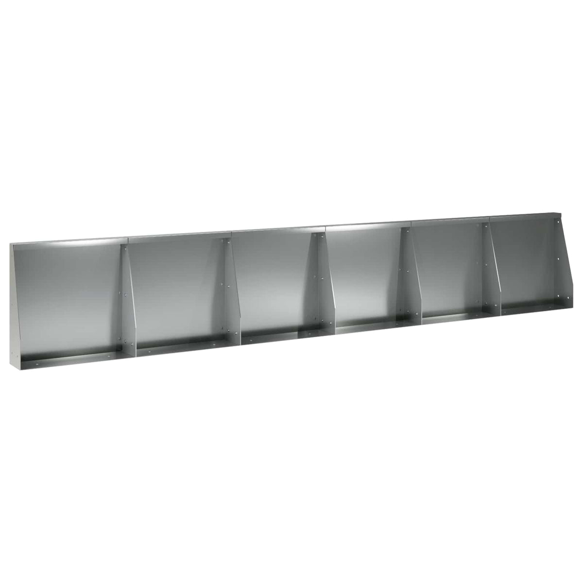 Keerwand 6 st 40 x 12 x 40 cm Gegalvaniseerd staal zilver