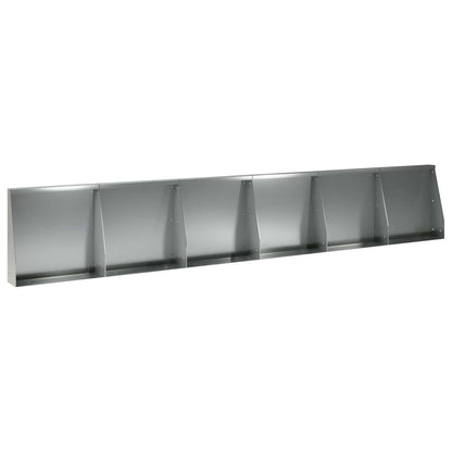 Keerwand 6 st 40 x 12 x 40 cm Gegalvaniseerd staal zilver