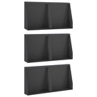 Keerwanden staal 6 st 40x12x50 cm zwart