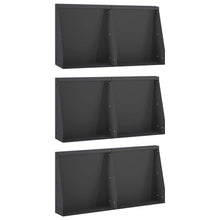 Keerwand 6 st 40 x 12 x 50 cm Staal Zwart