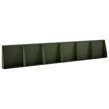 Keerwand 6 st 40 x 12 x 50 cm Staal Olijfgroen