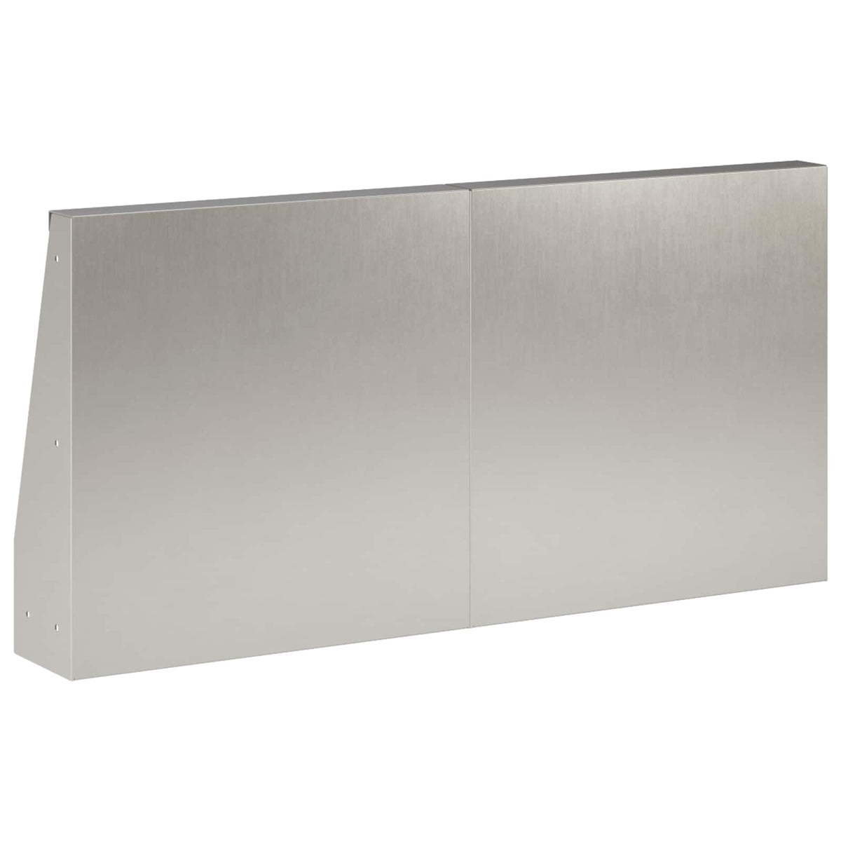 Keerwand 6 st 40 x 12 x 50 cm Roestvrij staal zilver