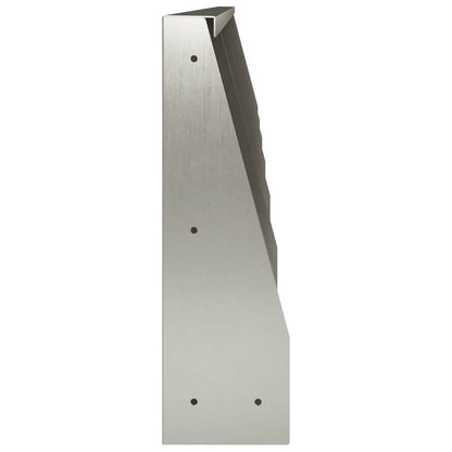 Keerwand 6 st 40 x 12 x 50 cm Roestvrij staal zilver