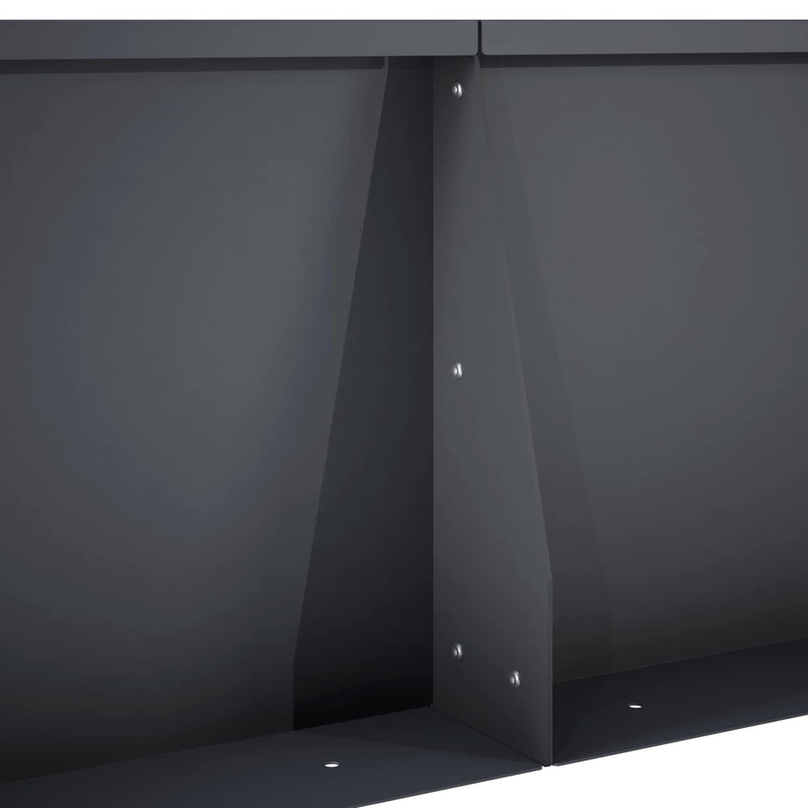 Keerwand 6 st 60 x 12 x 30 cm Staal Antraciet