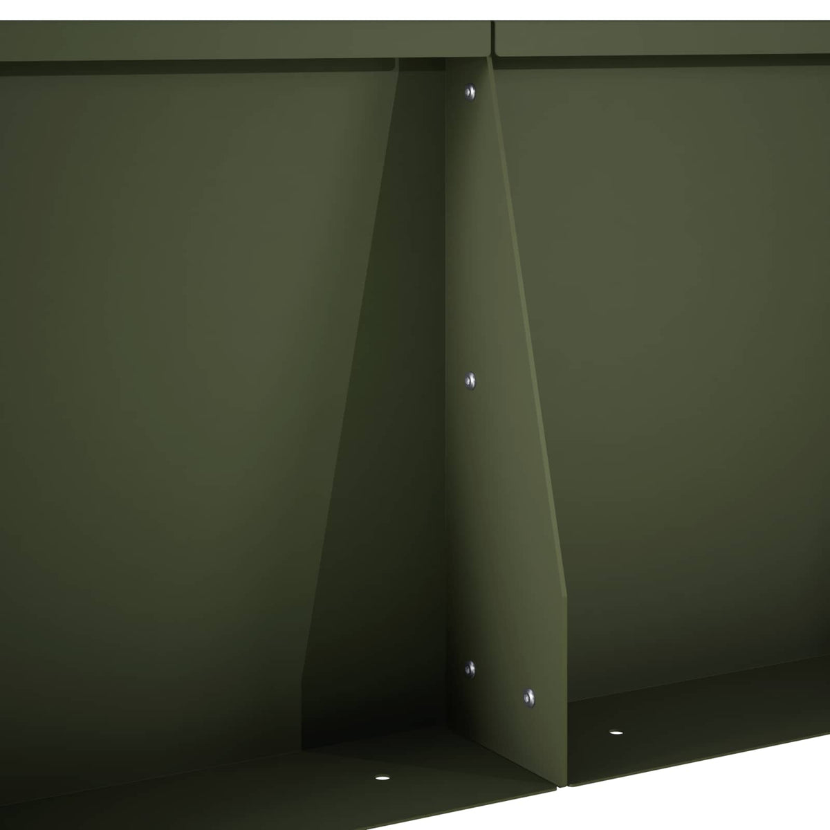 Keerwand 6 st 60 x 12 x 30 cm Staal Olijfgroen