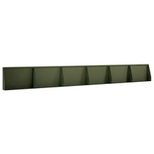 Keerwand 6 st 60 x 12 x 30 cm Staal Olijfgroen