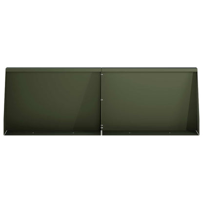 Keerwand 6 st 60 x 12 x 30 cm Staal Olijfgroen