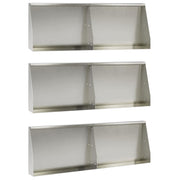 Keerwand 60x12x30 cm roestvrij staal zilver