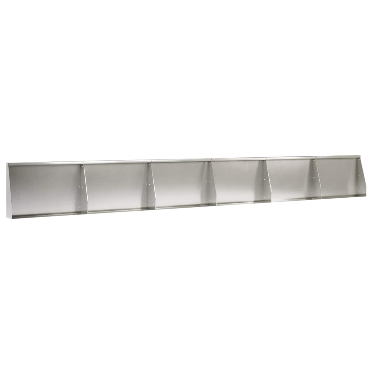 Keerwand 6 st 60 x 12 x 30 cm Roestvrij staal zilver