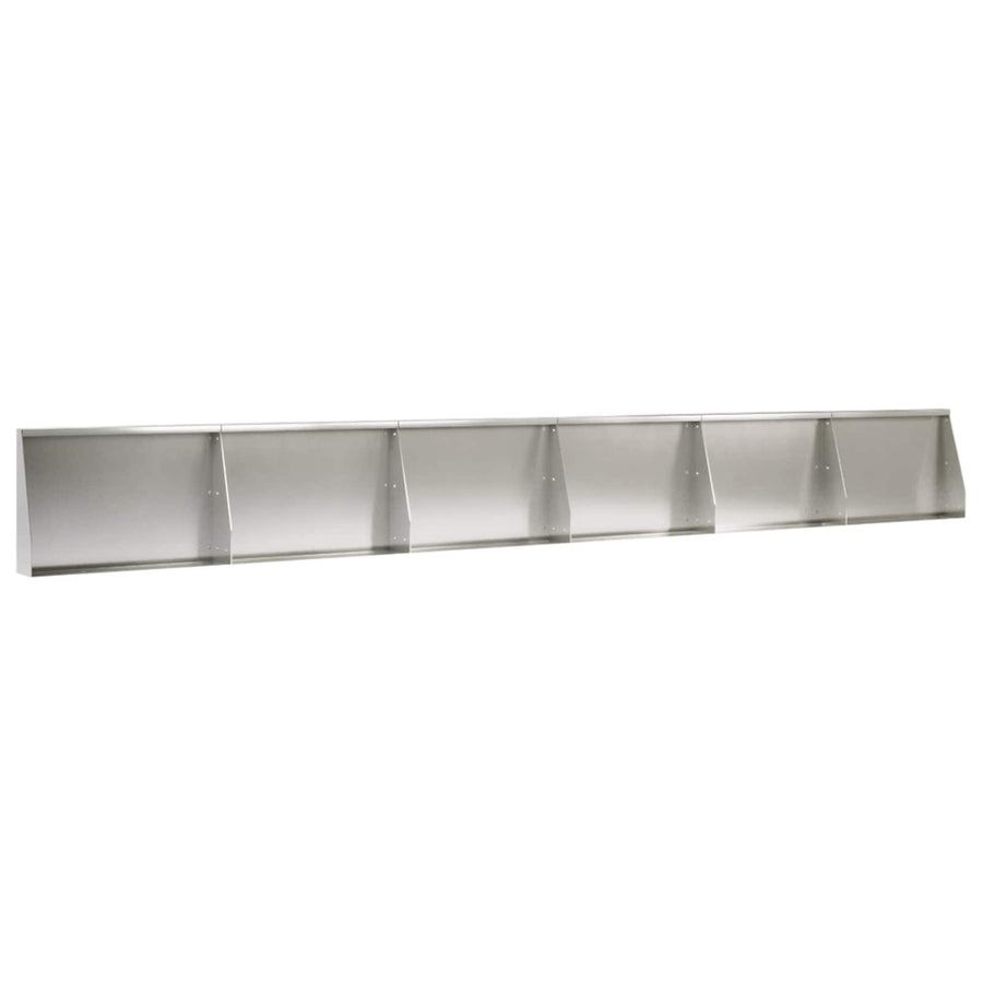 Keerwand 6 st 60 x 12 x 30 cm Roestvrij staal zilver
