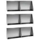 Keerwand 6 st 60x12x30 cm gegalvaniseerd staal zilver