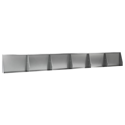 Keerwand 6 st 60 x 12 x 30 cm Gegalvaniseerd staal zilver