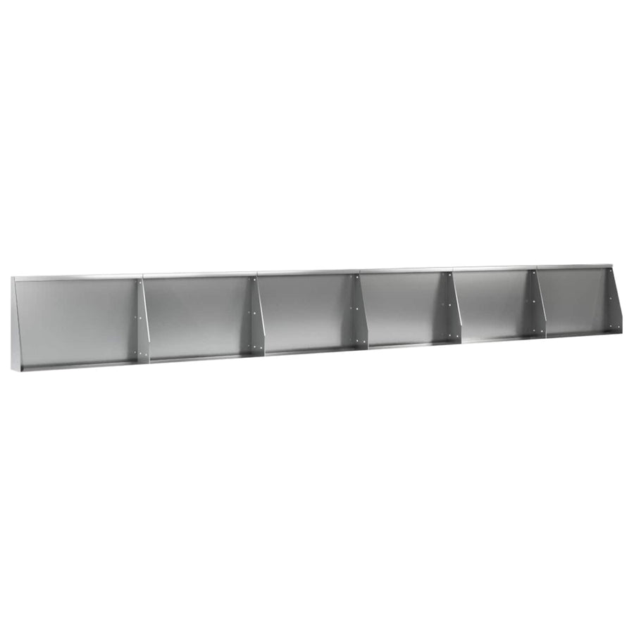Keerwand 6 st 60 x 12 x 30 cm Gegalvaniseerd staal zilver