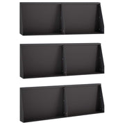 Keerwanden staal zwart 6 stuks 360 cm