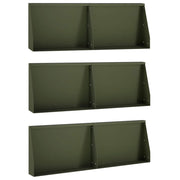 Keerwand 60x12x40 cm staal olijfgroen (6 st.)