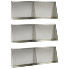 Keerwand 60x12x40 cm roestvrij staal zilver