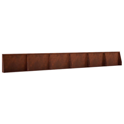 Keerwand 6 st 60 x 12 x 40 cm weervast staal Roestkleurig