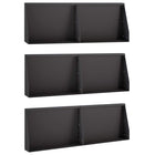Keerwand 60x12x50 cm staal zwart (6 st)