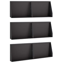 Keerwand 6 st 60 x 12 x 50 cm Staal Zwart
