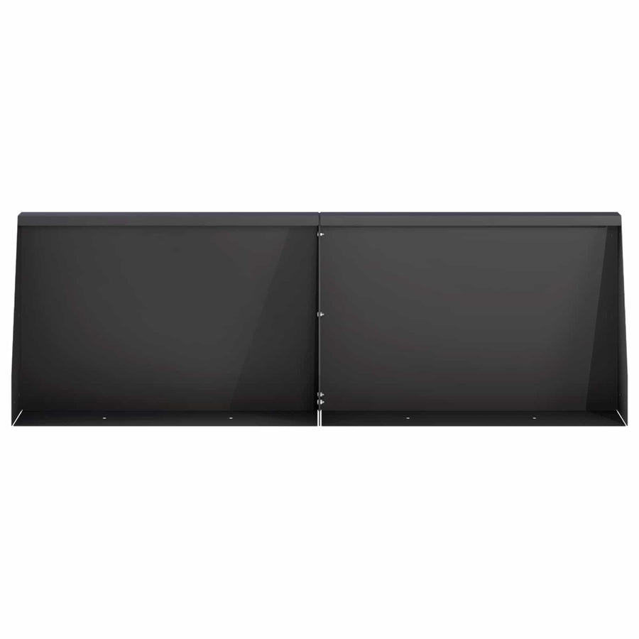 Keerwand 6 st 60 x 12 x 50 cm Staal Zwart