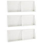 Keerwand 6 st 60x12x50 cm staal wit