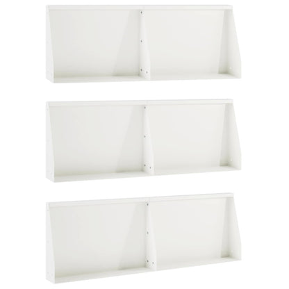 Keerwand 6 st 60 x 12 x 50 cm Staal Wit