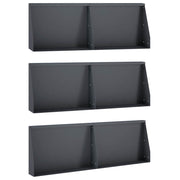 Keerwanden set 6 st 360 cm staal antraciet