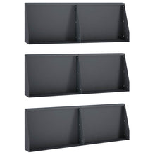 Keerwand 6 st 60 x 12 x 50 cm Staal Antraciet