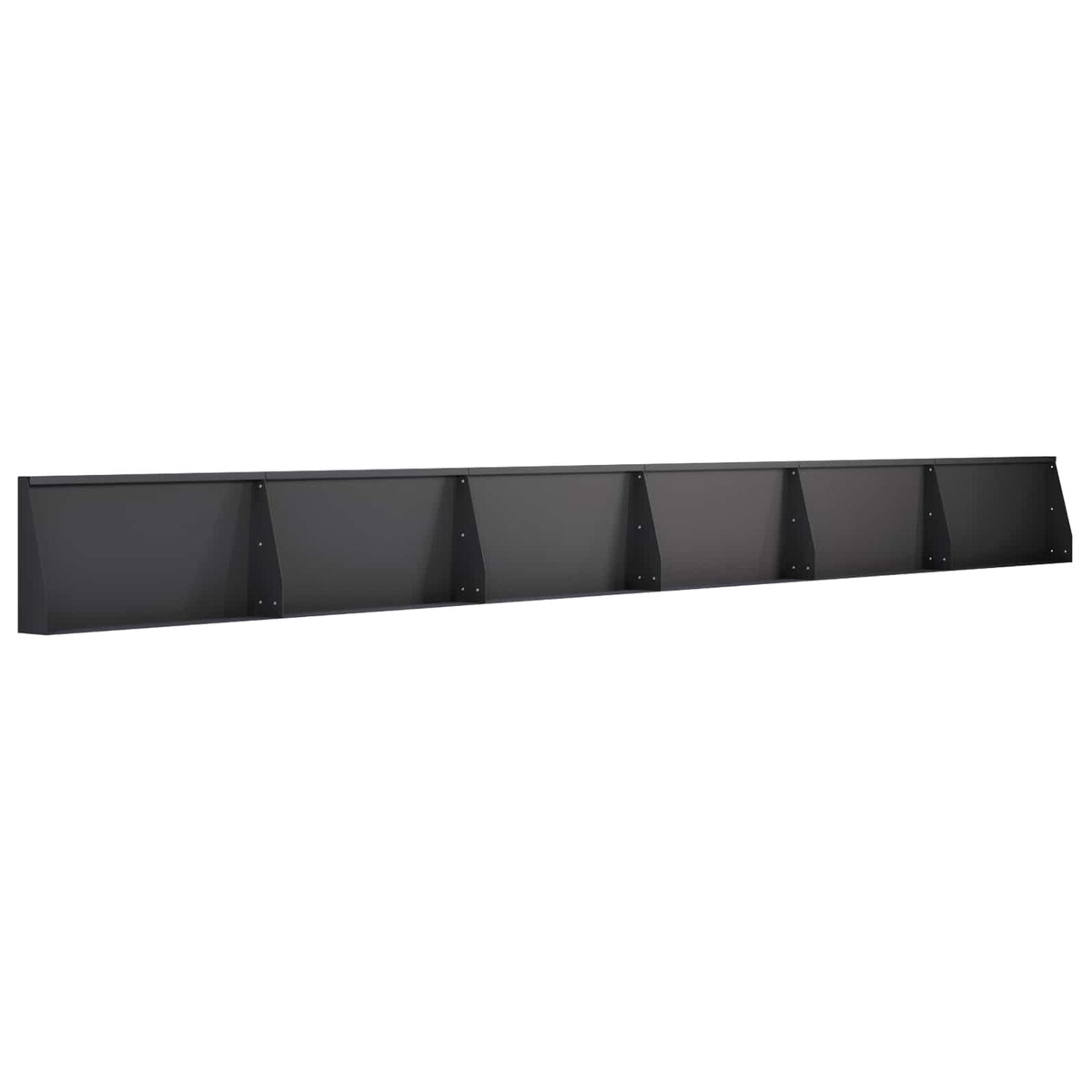Keerwand 6 st 80 x 12 x 30 cm Staal Zwart